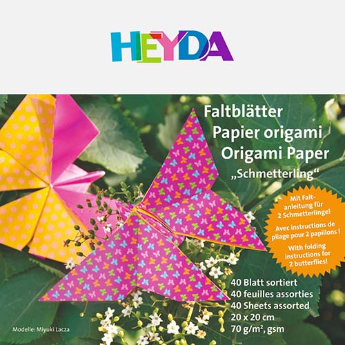 Origami papīrs 15x15cm taureņi