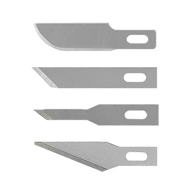 Rezerves asmeņi skalpelim, 5gab. ieapaļa virsma