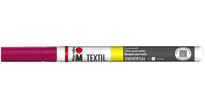 Marķieris tekstilam 1-2mm 005 raspberry