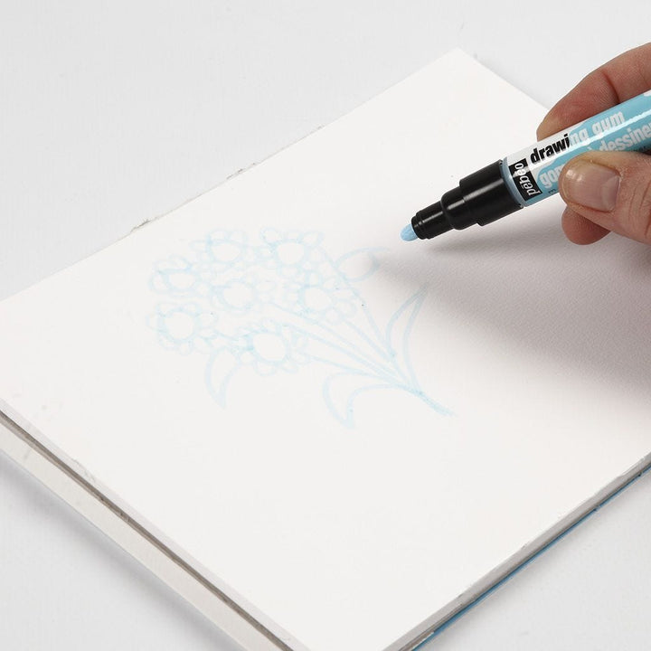 Akvareļu krāsu gumijas medija marķieris