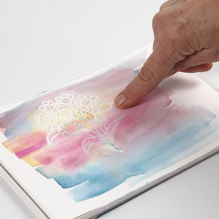 Akvareļu krāsu gumijas medija marķieris