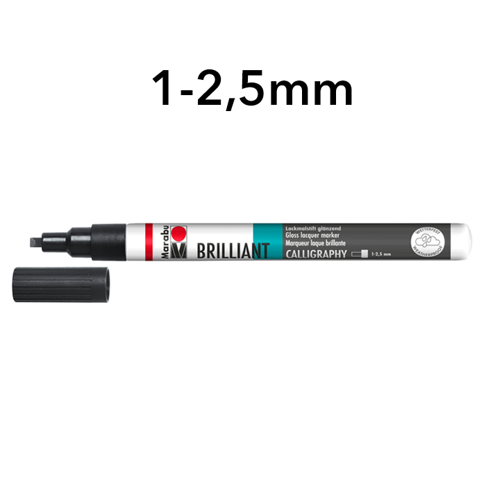 Marķieris Brilliant 1-2,5mm 073 black