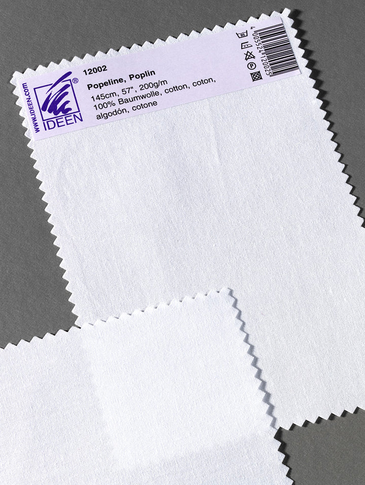 Kokvilnas audums Premium Poplin 175g-m 148cm baliāts