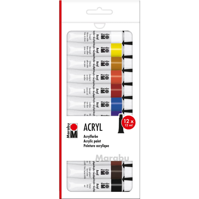 ACRYL akrila krāsu komplekts 12x12ml