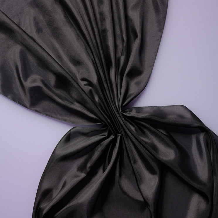 Black Silk Fabric ponge 05, 90cm