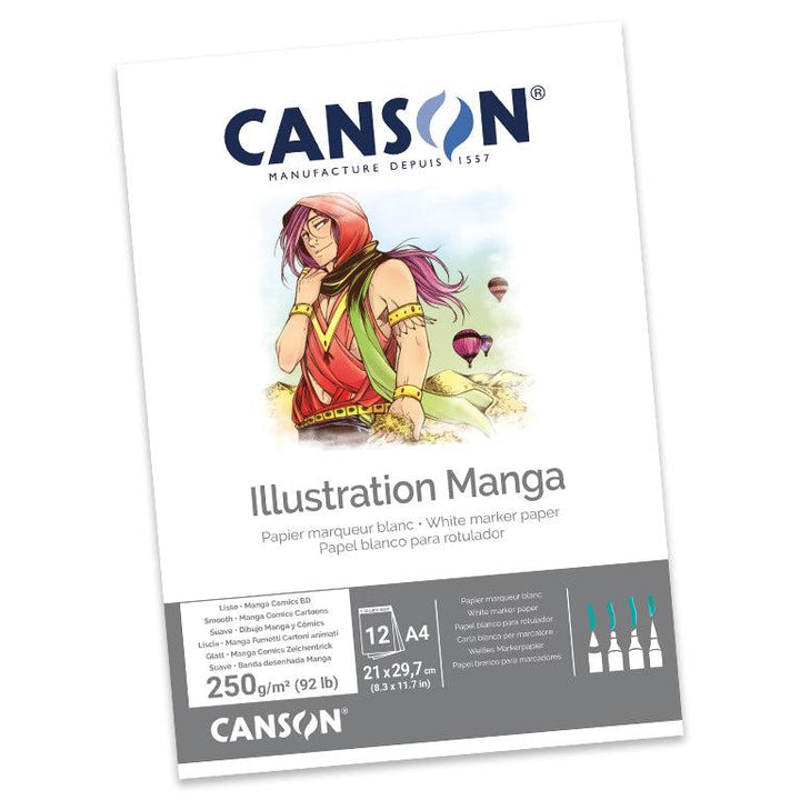 Zīmēšanas bloks Illustration Manga A4 250g 12 lapas