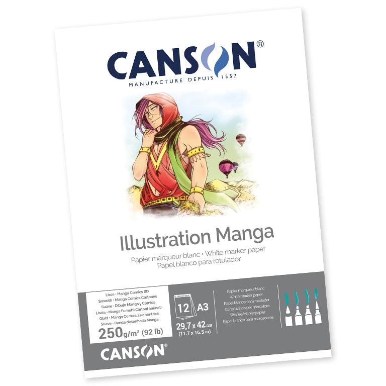 Zīmēšanas bloks Illustration Manga A3 250g 12 lapas