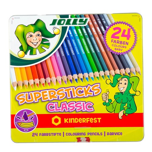 JOLLY Superstick Classic krāsaino zīmuļu komplekts, 24 toņi