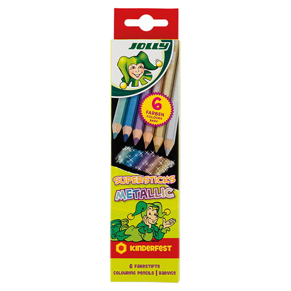 Jolly METALLIC Colored pencils set 6 colours