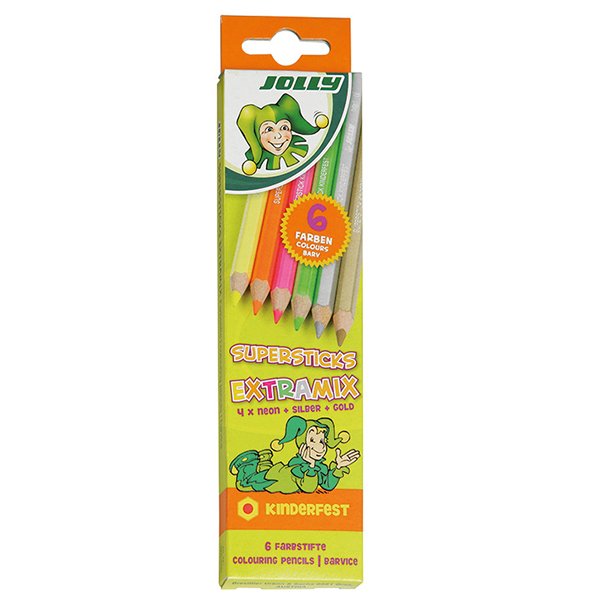 Jolly EXTRAMIX Pencil set, 4 neon, 2 metallic