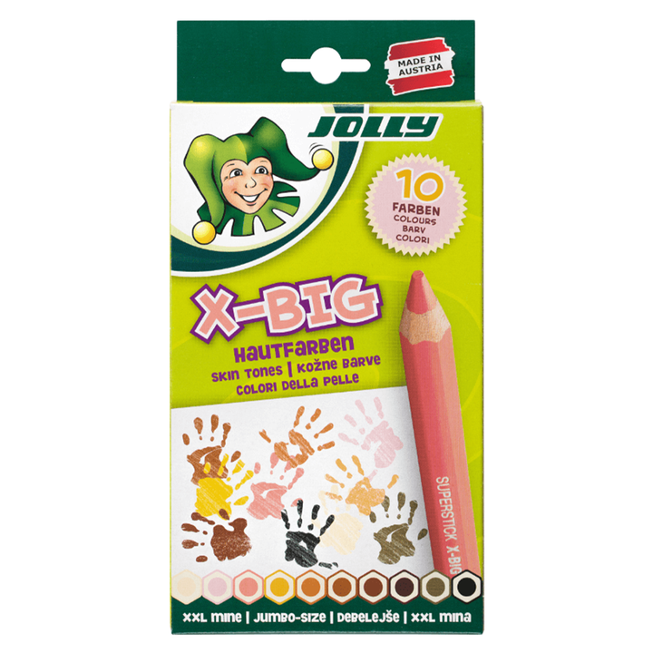 Jolly X-Big zīmuļu komplekts, 10gab skin tones