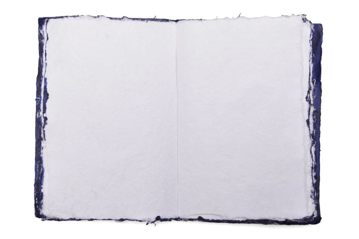 Sketchbook, indigo, 11 × 16 cm, cotton