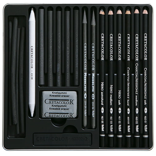 Cretacolor BLACK BOX  Charcoal drawing set 20pcs.