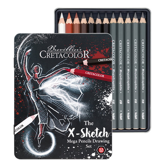 Cretacolor X-Sketch Mega pencil zīmuļu komplekts 12gab.