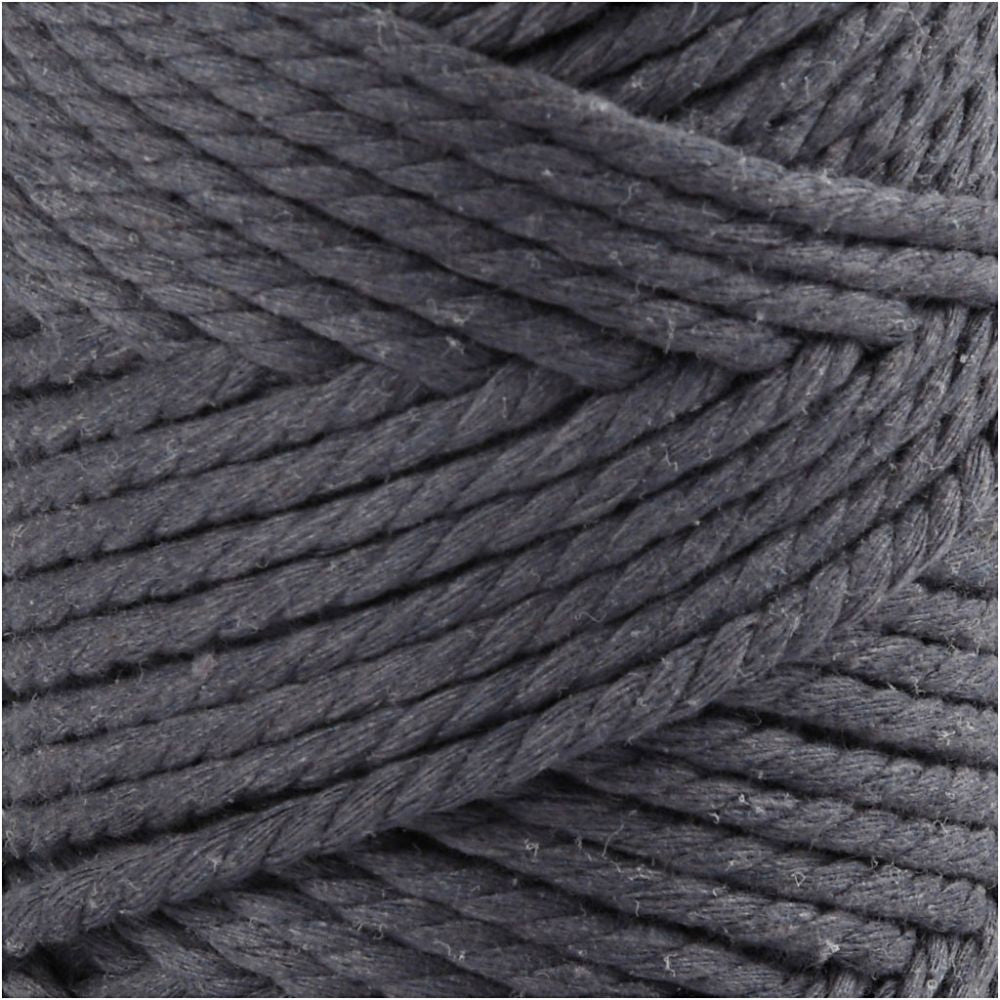 Macrame virve 4mm, 55m pelēka