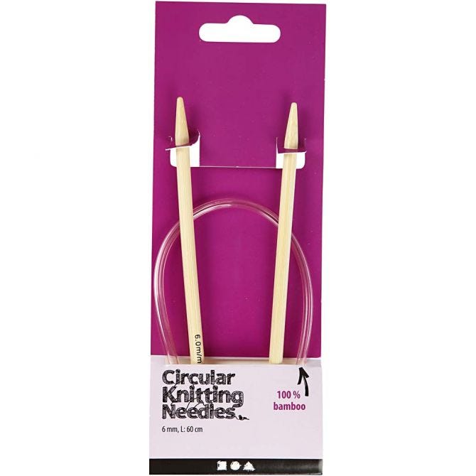 Knitting needles with connection Ø 6mm, 60cm