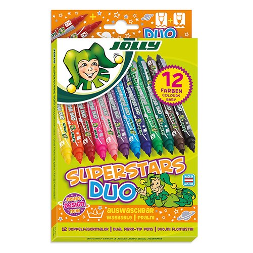 Jolly DUO Double-sided markers set, 12 colors