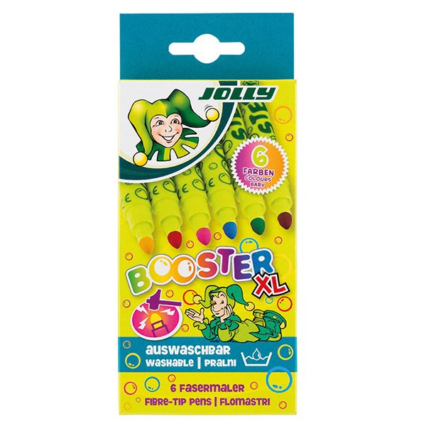 JOLLY Booster XL Flomāsteru komplekts, 6 krāsas