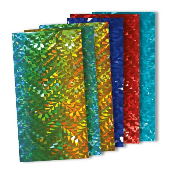 Metāliska efektfollija 220x100mm, krāsaina hologrāfija