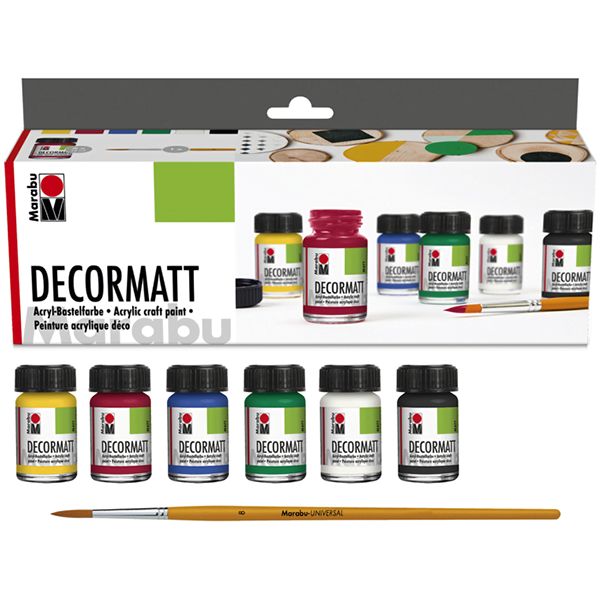 Dekorkrāsa Decormatt komplekts 6x15ml