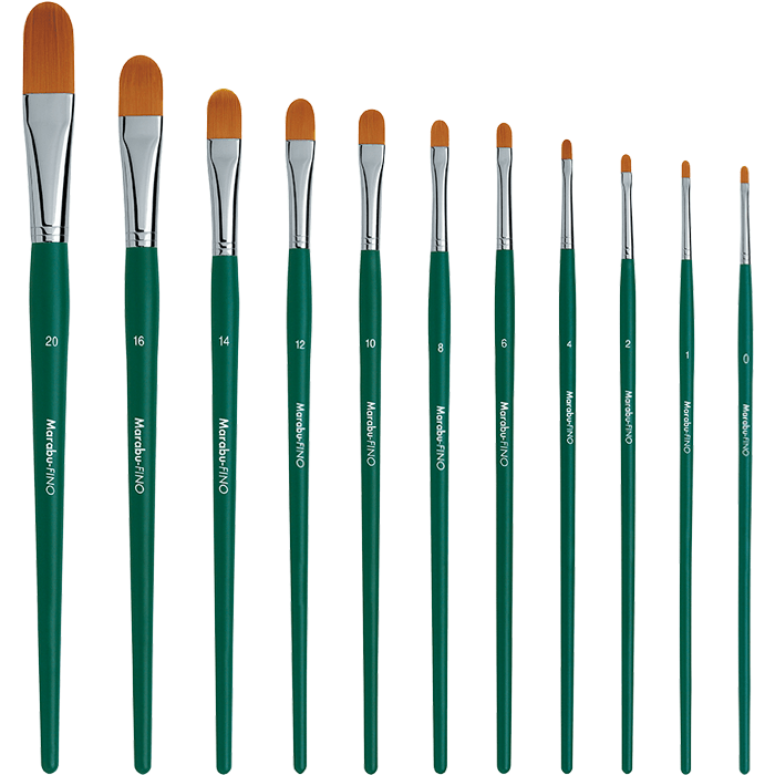 Marabu FINO synthetic brush, shape: round - filbert