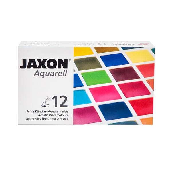 Jaxon Fine Artist Watercolours Set 12 half pan colors