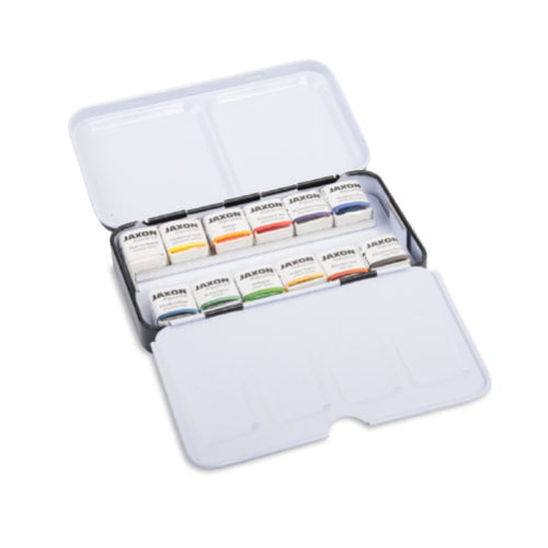 Jaxon Fine Artist Watercolours Set 12 half pan colors