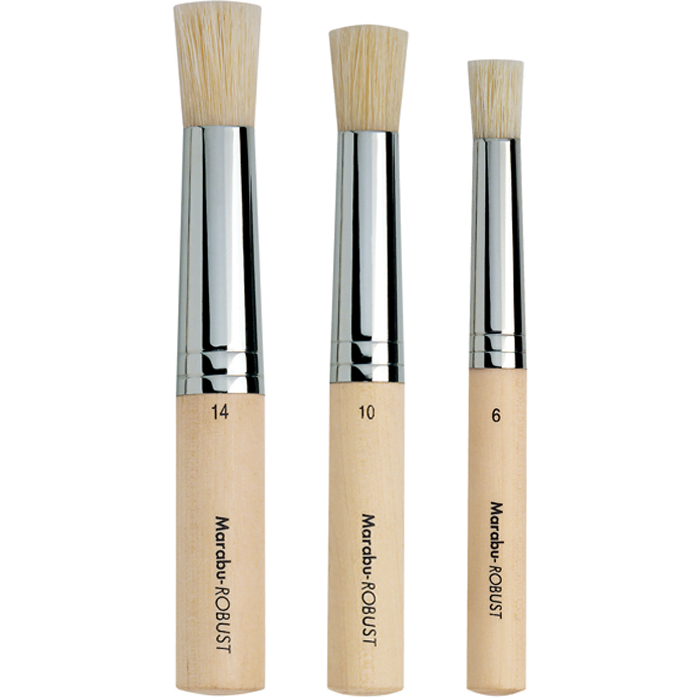 Marabu ROBUST bristle brush, shape: round (stippling brush)