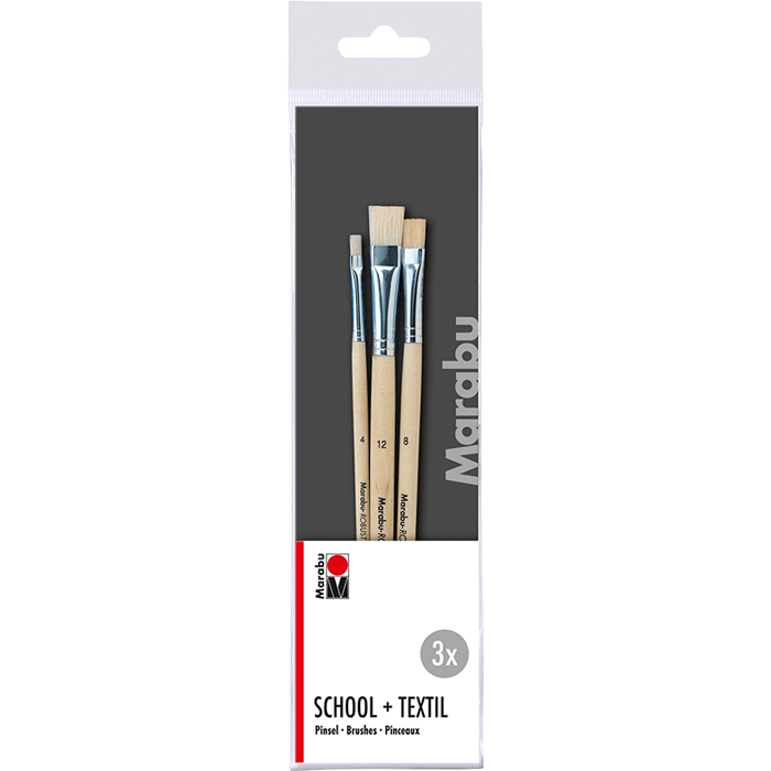 Marabu SCHOOL+TEXTILE brush set