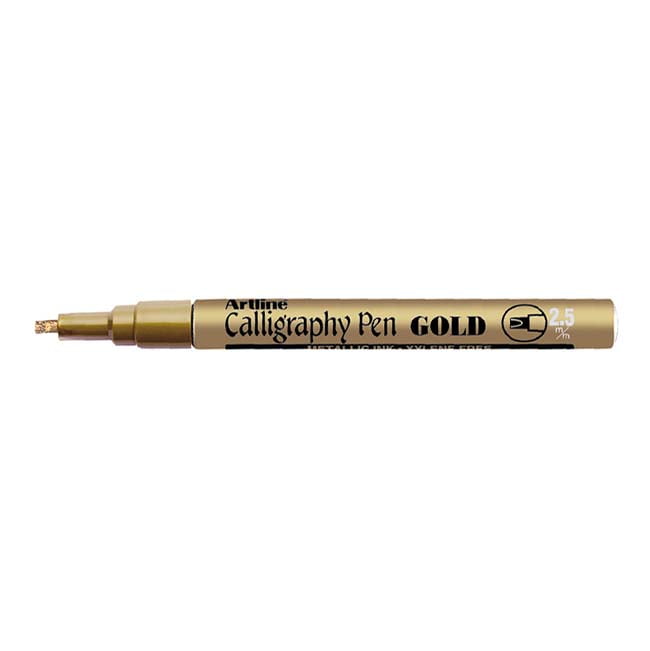 Kaligrāfijas marķieris Artline 2.5mm, zelta