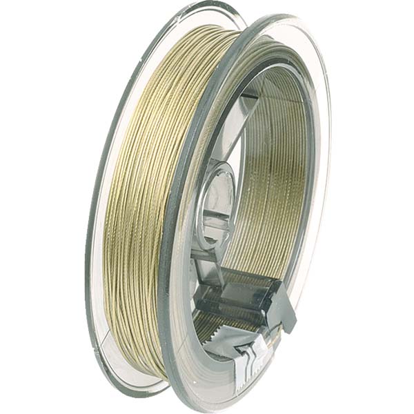 Neilona pārklāta stieple 0.4mm 5m zelta
