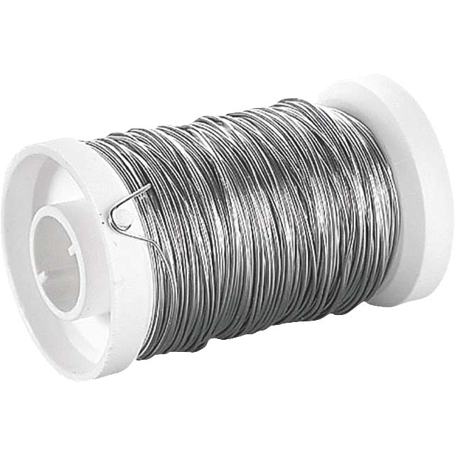Vara stieple rullī, oksidēts sudrabs 0,25mm 150m