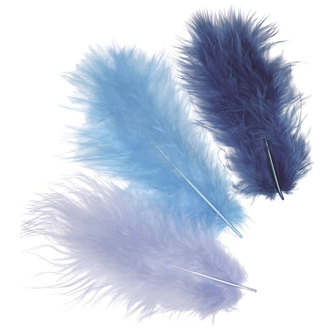 Marabou Spalvas mix 10cm, 15gab, dzeltens-oranžs