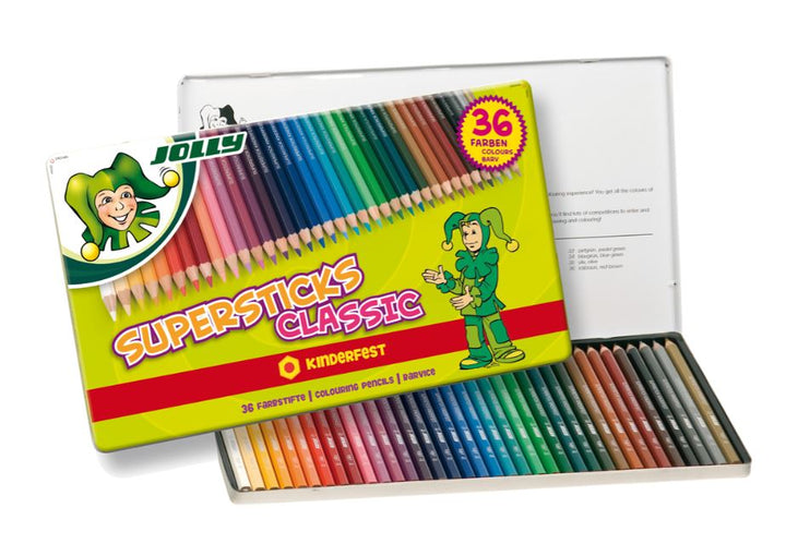 JOLLY Supersicks kinderfest, 36 krāsu zīmuļkomplekts