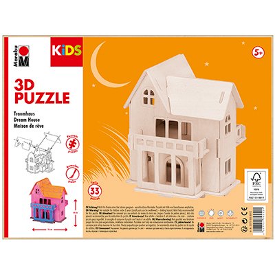 3D puzle koka Mara 33 daļas Dream House