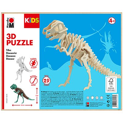 3D puzle koka Marabu Kids Dinosaur 29 daļas