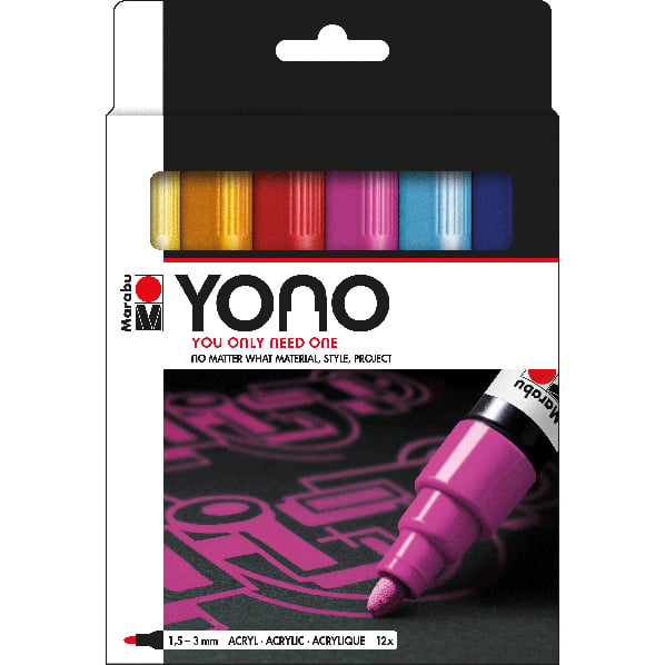 Marabu YONO Marker set 12 X 1.5-3 mm