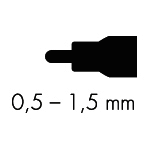 Akrila marķieru Marabu Yono uzgaļi 0.5-1.5mm 5gab.