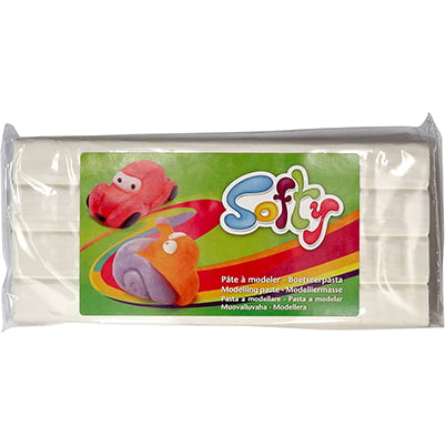 Plastilīns Darwi Softy 500g balta