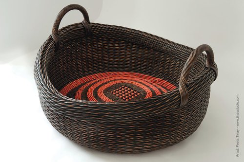 Radošo darbu galerija – attēls – Peeta Tinay orange brown basket